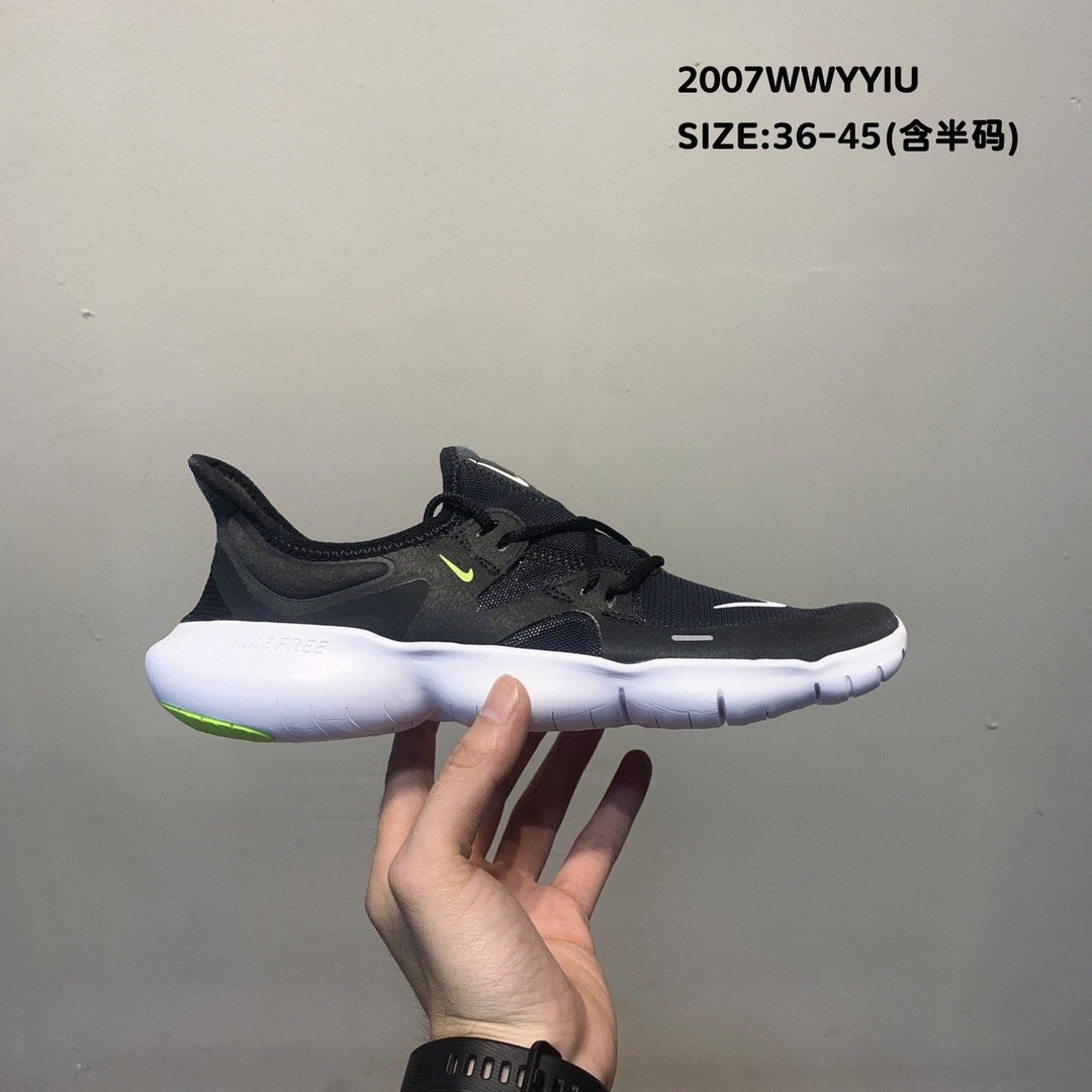 New Women Nike Free Rn 5.0 2019 Black White